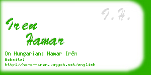 iren hamar business card